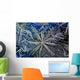 Extreme Close Up Of Frost Crystal With Colourful Lighting Wall Mural