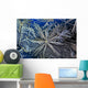 Extreme Close Up Of Frost Crystal With Colourful Lighting Wall Mural