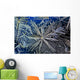 Extreme Close Up Of Frost Crystal With Colourful Lighting Wall Mural