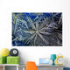 Extreme Close Up Of Frost Crystal With Colourful Lighting Wall Mural
