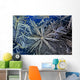 Extreme Close Up Of Frost Crystal With Colourful Lighting Wall Mural