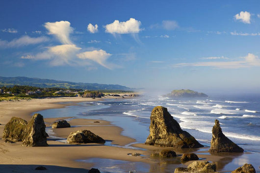 Morning Light Adds Beauty To Rock Formations At Bandon State Park Wall Mural