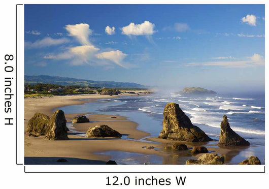 Morning Light Adds Beauty To Rock Formations At Bandon State Park Wall Mural