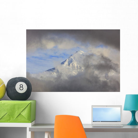 Mount Hood Through Storm Clouds Wall Mural