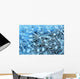 Close Up Of Frost Crystals With Cyan Lighting Wall Mural