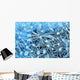 Close Up Of Frost Crystals With Cyan Lighting Wall Mural
