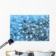 Close Up Of Frost Crystals With Cyan Lighting Wall Mural