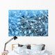 Close Up Of Frost Crystals With Cyan Lighting Wall Mural