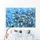 Close Up Of Frost Crystals With Cyan Lighting Wall Mural