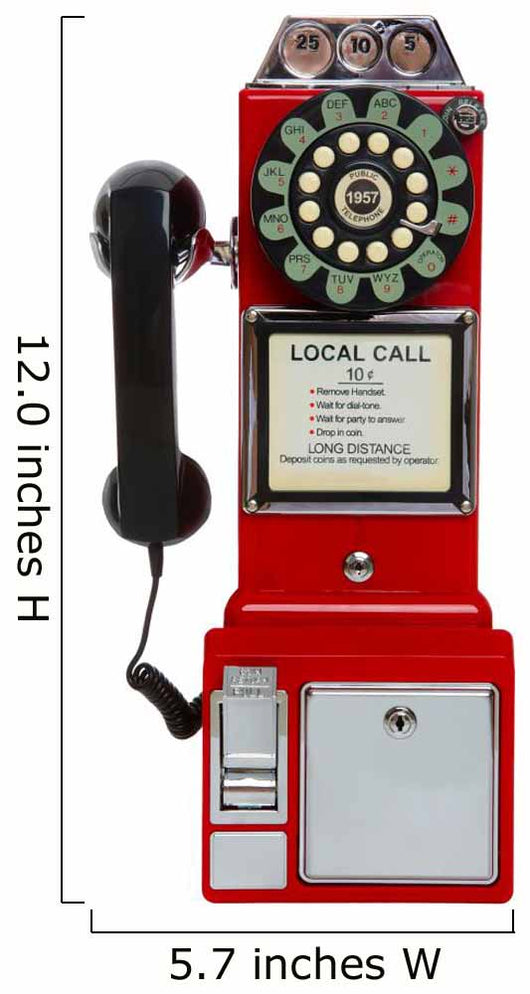 Vintage Red Pay Phone