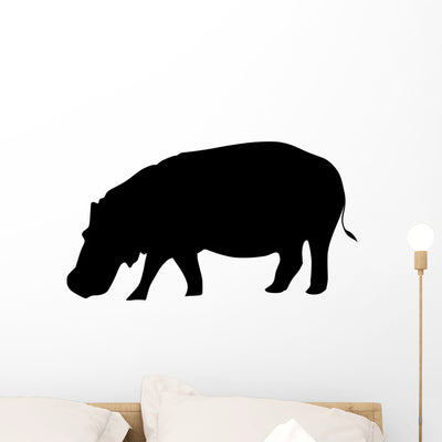 Silhouette Hippopotamus shown on a wall