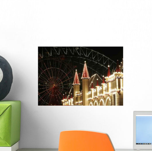 Theme Park Night Wall Decal