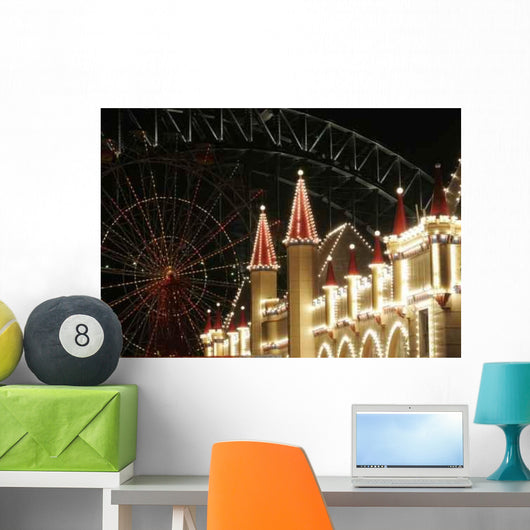 Theme Park Night Wall Decal