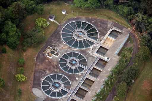 Aerial Water Treatment Plant2 Wall Decal