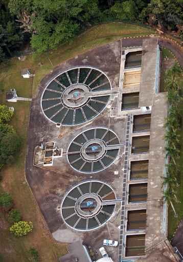 Aerial Water Treatment Plant Wall Decal