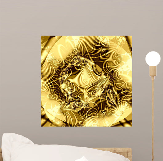 golden abstract background Wall Mural