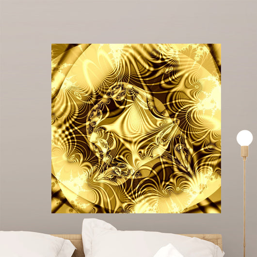 golden abstract background Wall Mural
