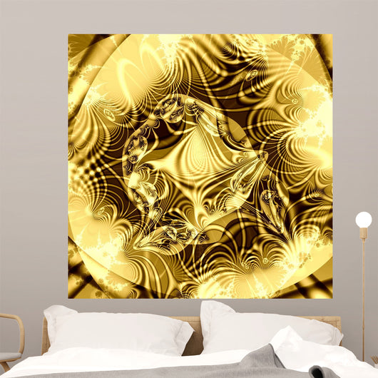 golden abstract background Wall Mural