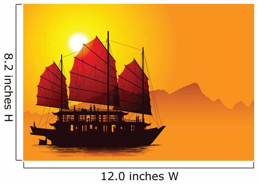 Silhouette Chinese Junk