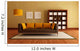 Modern Couch and Wood Bookcase in a Living Room Wall Mural