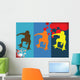 Abstract Representation Skater Silhouette Wall Mural