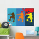 Abstract Representation Skater Silhouette Wall Mural
