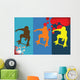Abstract Representation Skater Silhouette Wall Mural