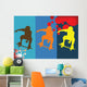 Abstract Representation Skater Silhouette Wall Mural