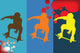 Abstract Representation Skater Silhouette Wall Mural