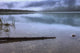 Foggy Morning With Clouds Over Emerald Lake Wall Mural
