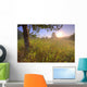 Sunrise On A Dew Covered Grassy Hill, North Of Edmonton, Alberta Wall Mural