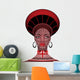 Tribal Headdress Zulu Female Wall Decal