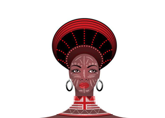 Tribal Headdress Zulu Female Wall Decal
