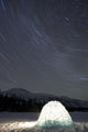 Igloo And Star Trails, Kusawa Lake, Yukon Wall Mural