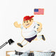 Football mascot USA Wall Decal