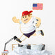 Football mascot USA Wall Decal