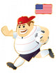 Football mascot USA Wall Decal