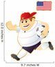 Football mascot USA Wall Decal