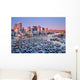 Vancouver Downtown And False Creek Marinas Wall Mural