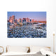 Vancouver Downtown And False Creek Marinas Wall Mural