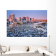 Vancouver Downtown And False Creek Marinas Wall Mural