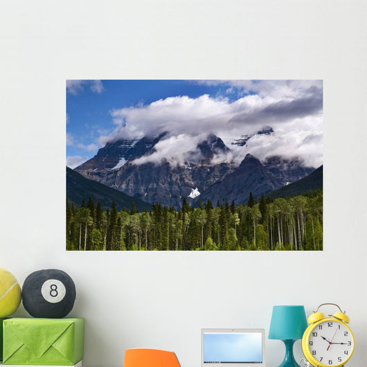 Clouds Around Mountains, Robson Provincial Park, British Columbia Wall Mural