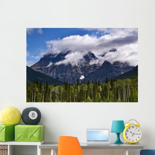 Clouds Around Mountains, Robson Provincial Park, British Columbia Wall Mural