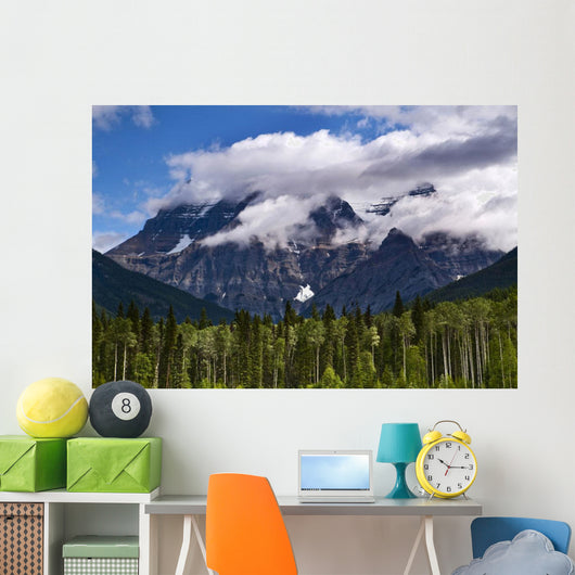 Clouds Around Mountains, Robson Provincial Park, British Columbia Wall Mural