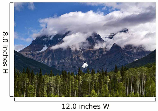 Clouds Around Mountains, Robson Provincial Park, British Columbia Wall Mural