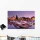 Marina At Dusk, Victoria, Vancouver Island, British Columbia Wall Mural