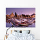 Marina At Dusk, Victoria, Vancouver Island, British Columbia Wall Mural