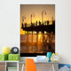 Santa Monica Pier At Sunset, Los Angeles, California Wall Mural