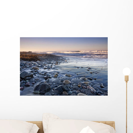 Sunrise On San Simeon Beach, California Wall Mural