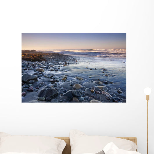 Sunrise On San Simeon Beach, California Wall Mural